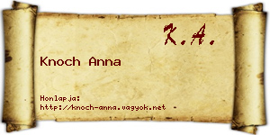 Knoch Anna névjegykártya