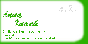 anna knoch business card